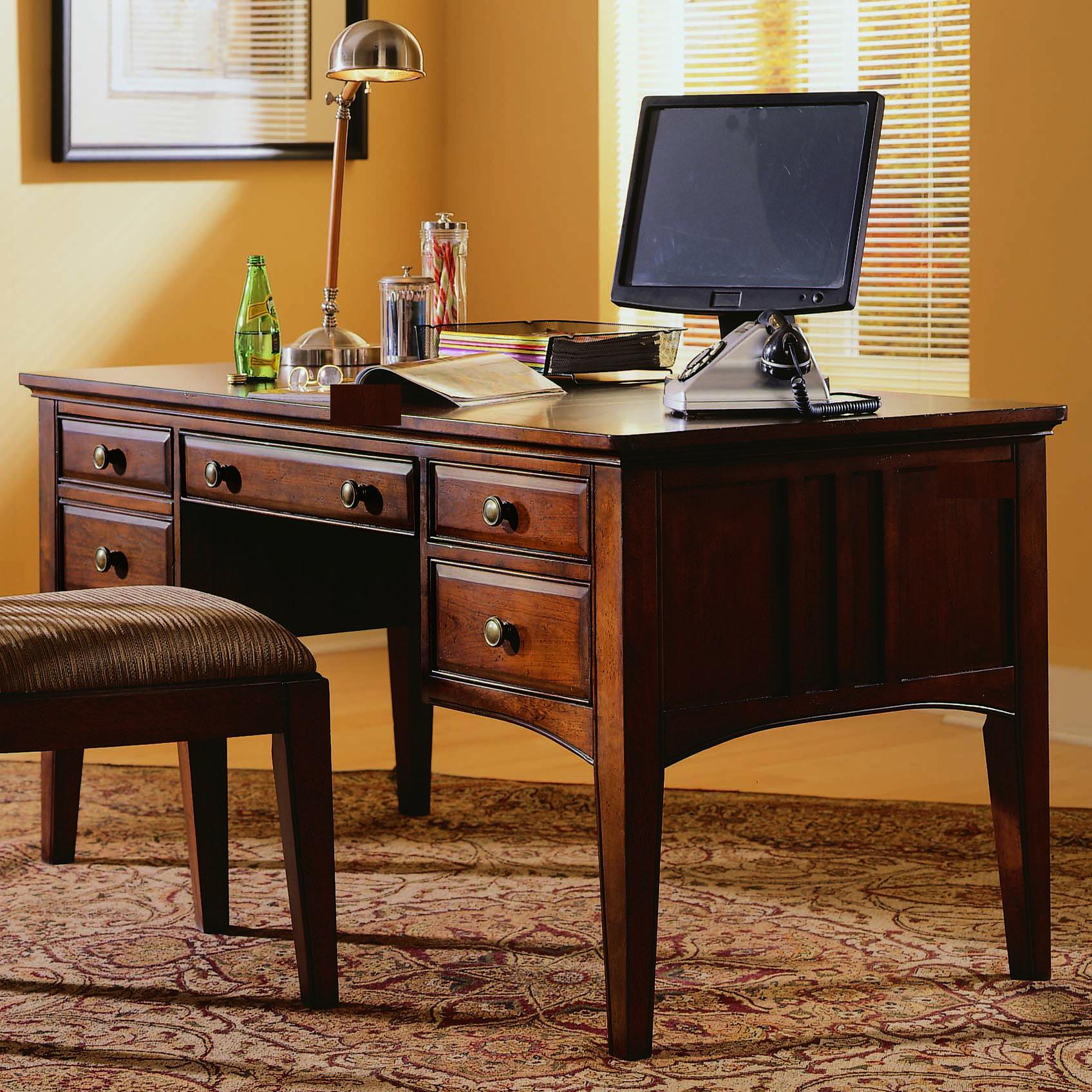 Hooker Furniture Seven Seas Double Pedestal Writing Desk Find Your Furniture Double Pedestal